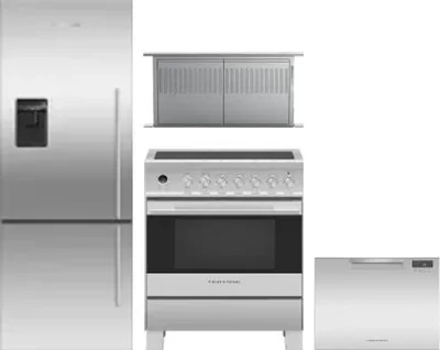 4 Piece Package Includes Refrigerator, Range, Hood And Dishwasher